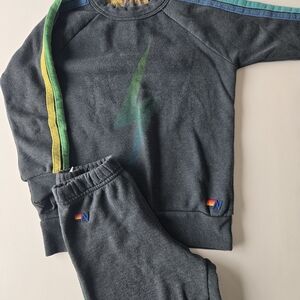 Avia Gray Sweatshirt with Yellow Accent